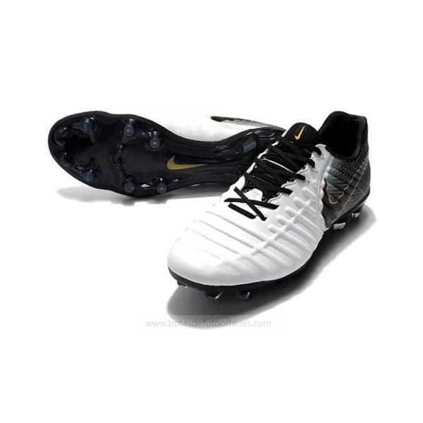 Nike Tiempo Legend Elite FG Negro Blanco Oro